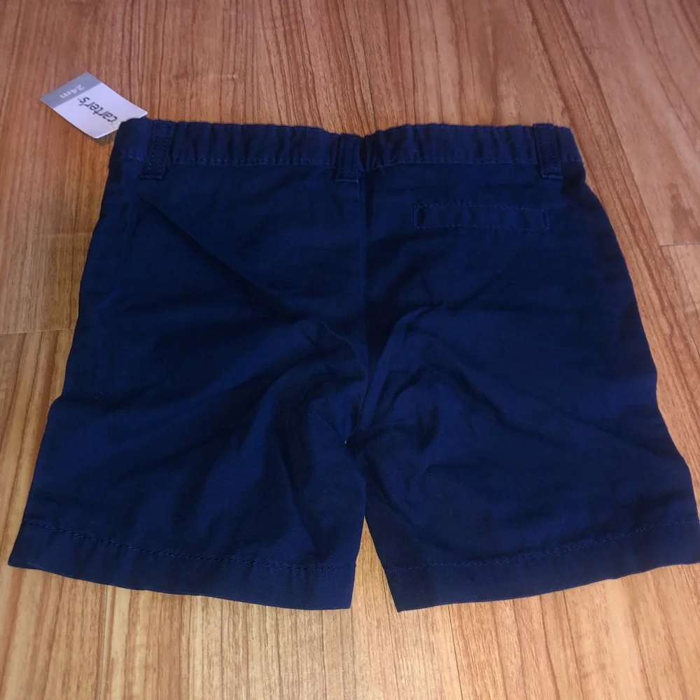 NWT Boy’s Carter’s Navy Button-Front Shorts - Picture 2 of 7